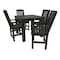 Highwood Usa Lehigh 5pc Square Counter Height Outdoor Patio Furniture Dining Set AD-CNL44-BKE - alternate 1